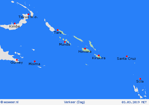 weer en verkeer Salomonseilanden Oceanië Weerkaarten