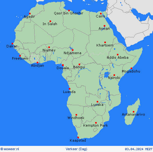 weer en verkeer  Afrika Weerkaarten