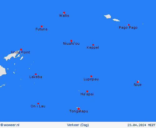 weer en verkeer Tonga Oceanië Weerkaarten