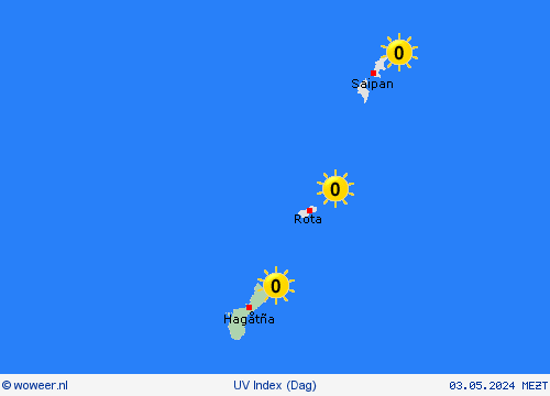 uv index Guam Oceanië Weerkaarten