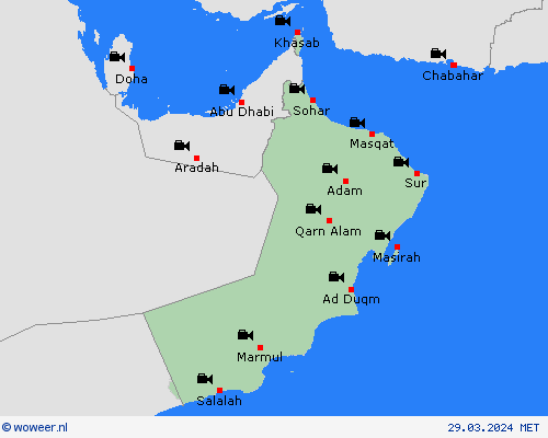 webcam Oman Azië Weerkaarten