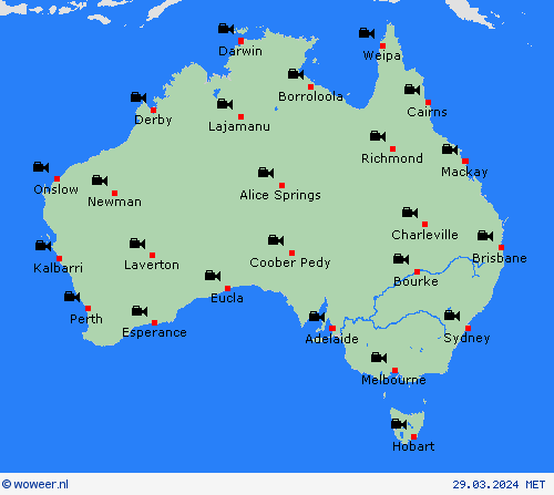 webcam Australië Oceanië Weerkaarten