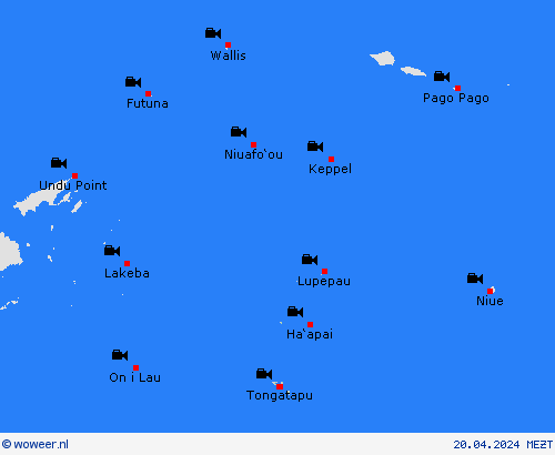 webcam Tonga Oceanië Weerkaarten