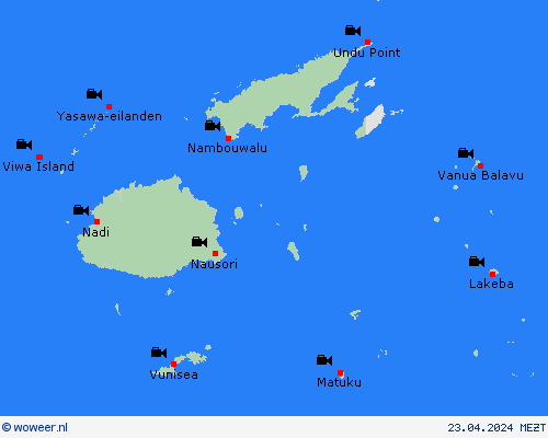 webcam Fiji Oceanië Weerkaarten