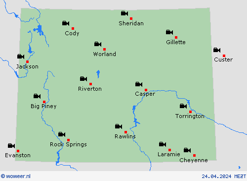 webcam Wyoming Noord-Amerika Weerkaarten