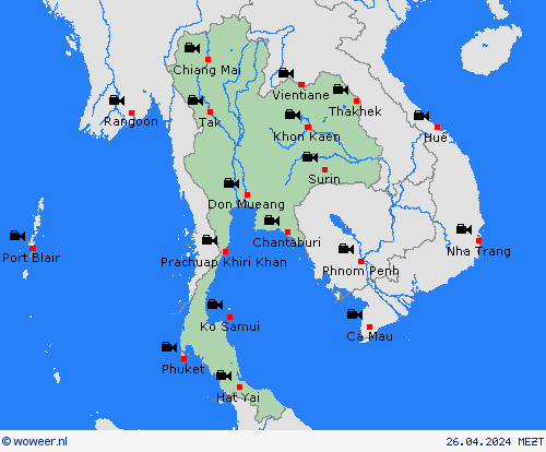 webcam Thailand Azië Weerkaarten