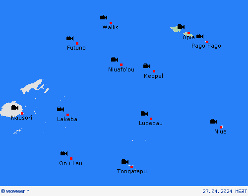 webcam Samoa Oceanië Weerkaarten