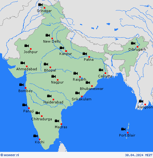 webcam India Azië Weerkaarten