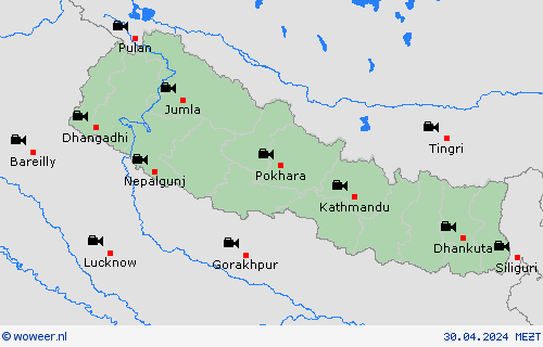 webcam Nepal Azië Weerkaarten