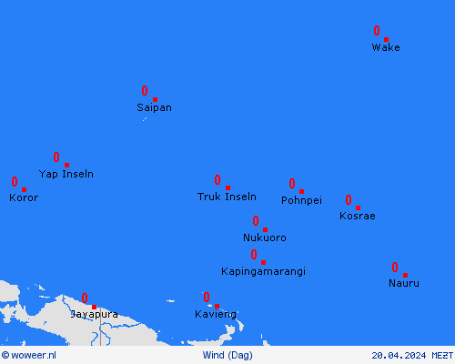 wind Nauru Oceanië Weerkaarten