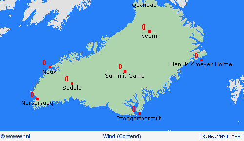 wind Groenland Europa Weerkaarten